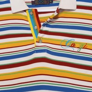 Rainbow 🌈 colored COOGI polo shirt